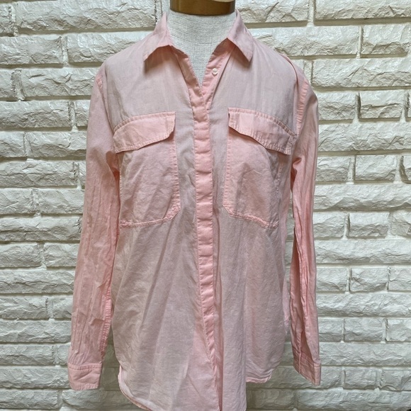 SCOTCH & Soda Maison light cotton pink button front blouse shirt S - Picture 1 of 4